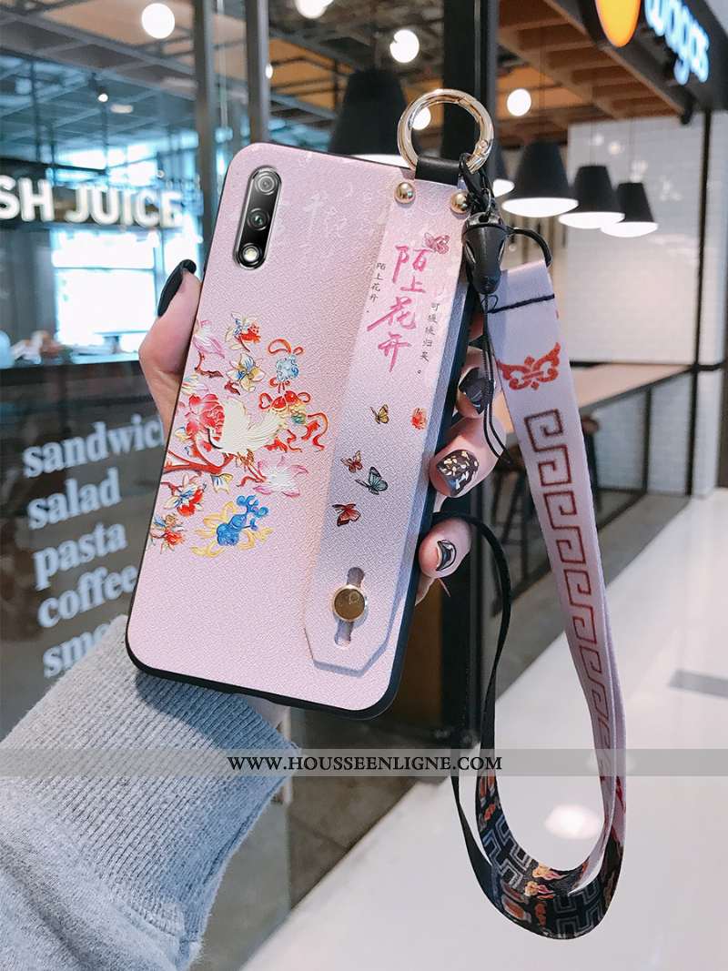 Étui Honor 9x Vintage Ultra Fluide Doux Simple Silicone Personnalité Créatif Bleu