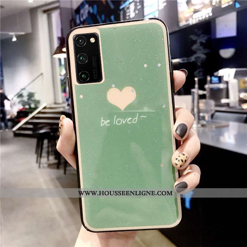 Étui Honor View30 Fluide Doux Protection Rose Tendance Membrane Net Rouge Difficile Verte