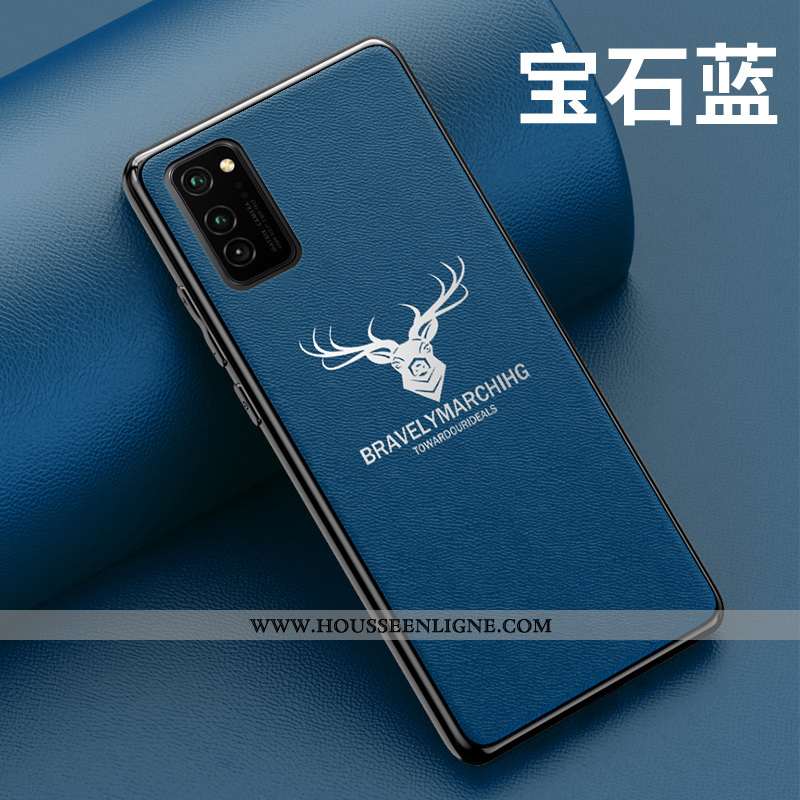 Étui Honor View30 Fluide Doux Silicone Incassable Cuir Cerf Orange Téléphone Portable