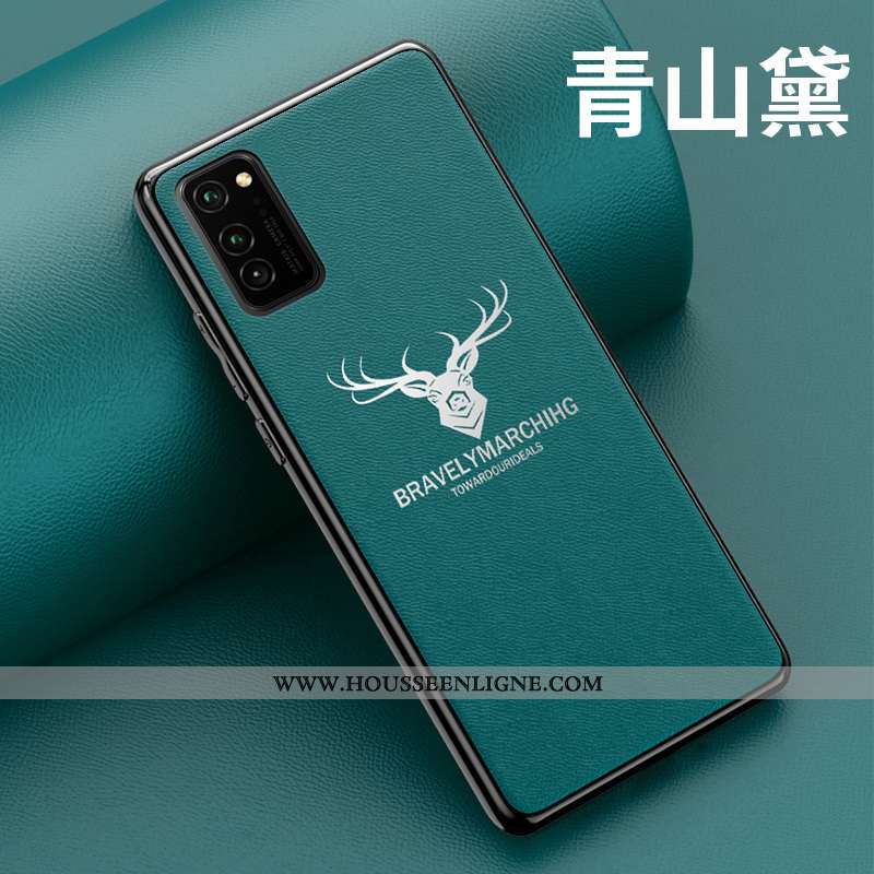 Étui Honor View30 Fluide Doux Silicone Incassable Cuir Cerf Orange Téléphone Portable