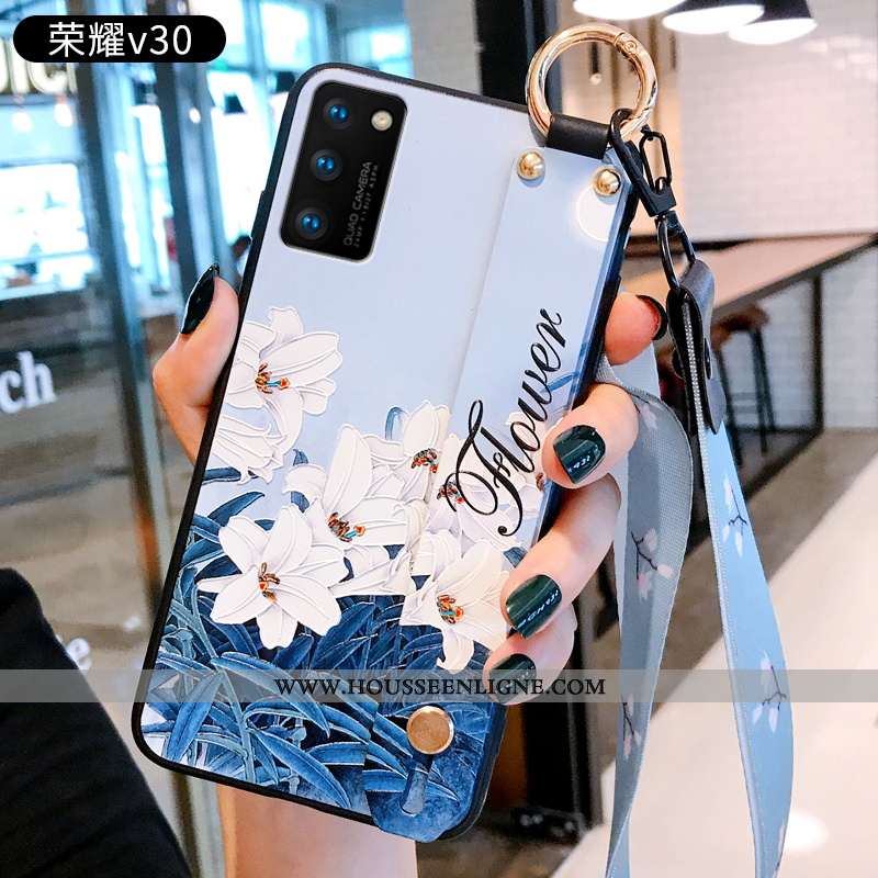 Étui Honor View30 Mode Protection Personnalité Côté Fin Délavé En Daim Simple Coque Rose