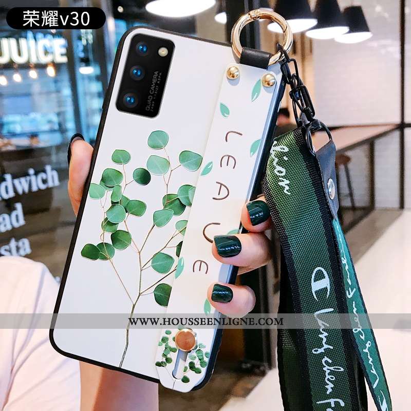 Étui Honor View30 Mode Protection Personnalité Côté Fin Délavé En Daim Simple Coque Rose