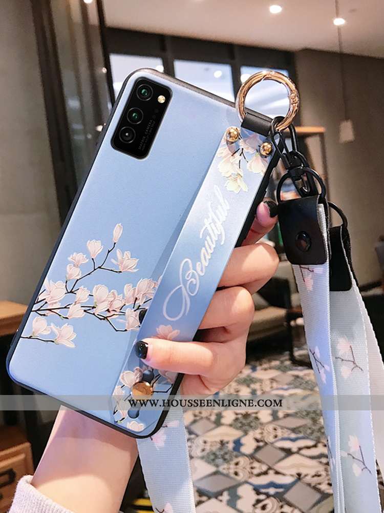 Étui Honor View30 Mode Protection Personnalité Côté Fin Délavé En Daim Simple Coque Rose