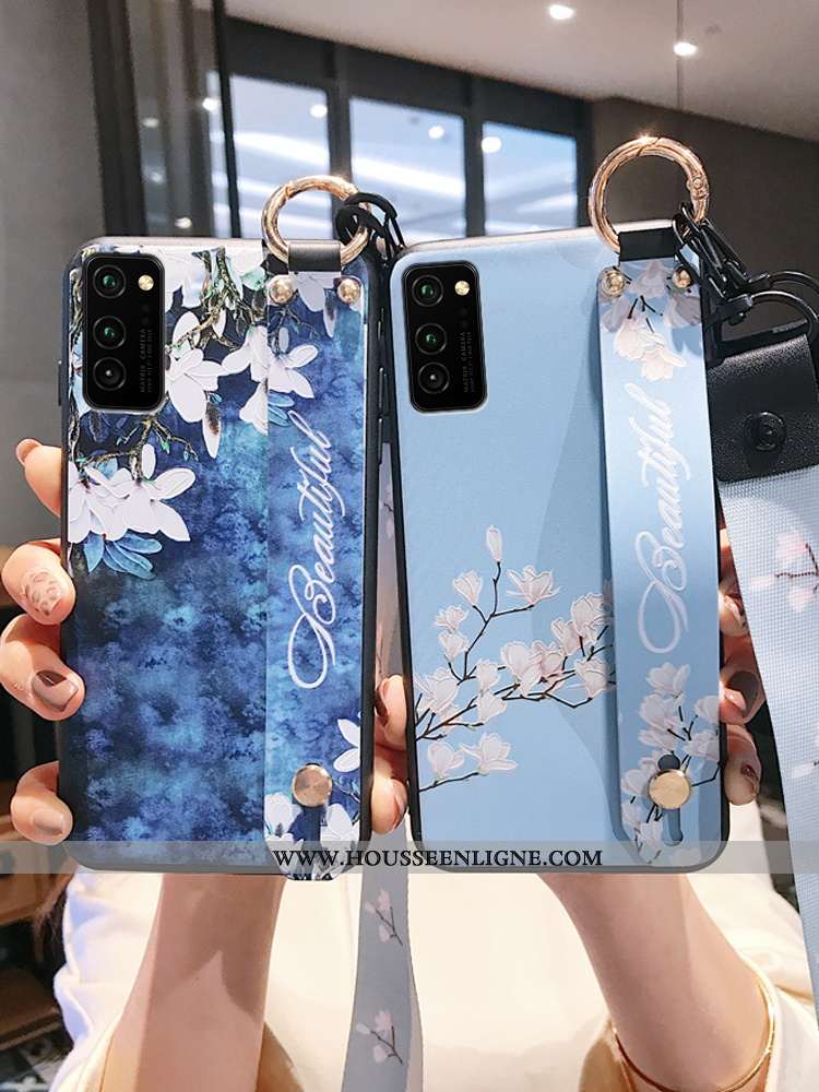 Étui Honor View30 Mode Protection Personnalité Côté Fin Délavé En Daim Simple Coque Rose
