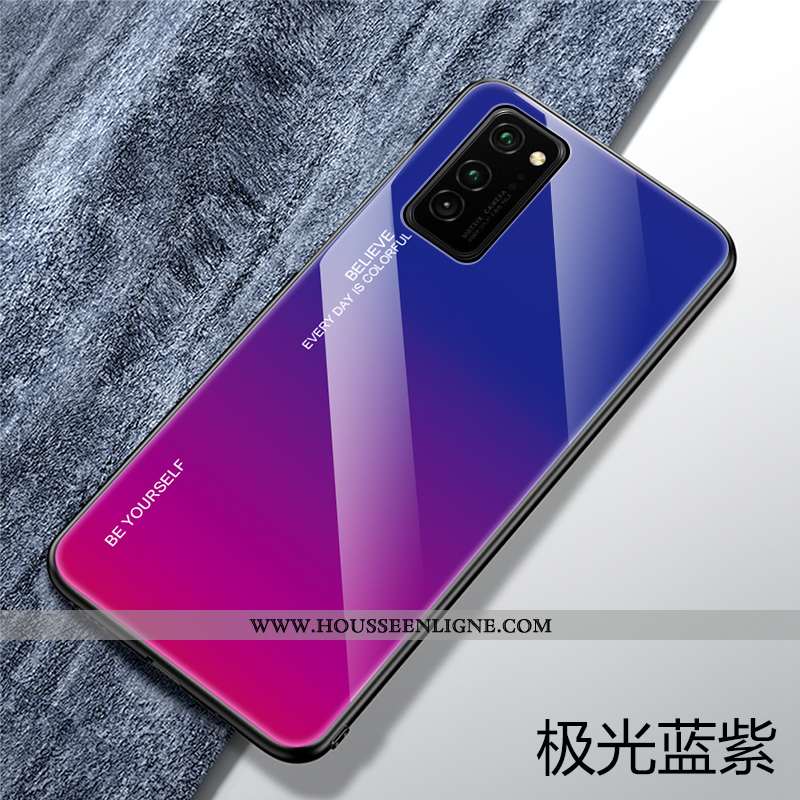 Étui Honor View30 Personnalité Créatif Coque Dégradé Net Rouge Protection Silicone Bleu Foncé