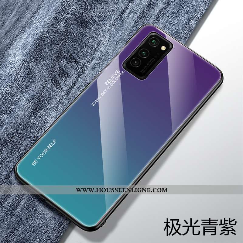 Étui Honor View30 Personnalité Créatif Coque Dégradé Net Rouge Protection Silicone Bleu Foncé