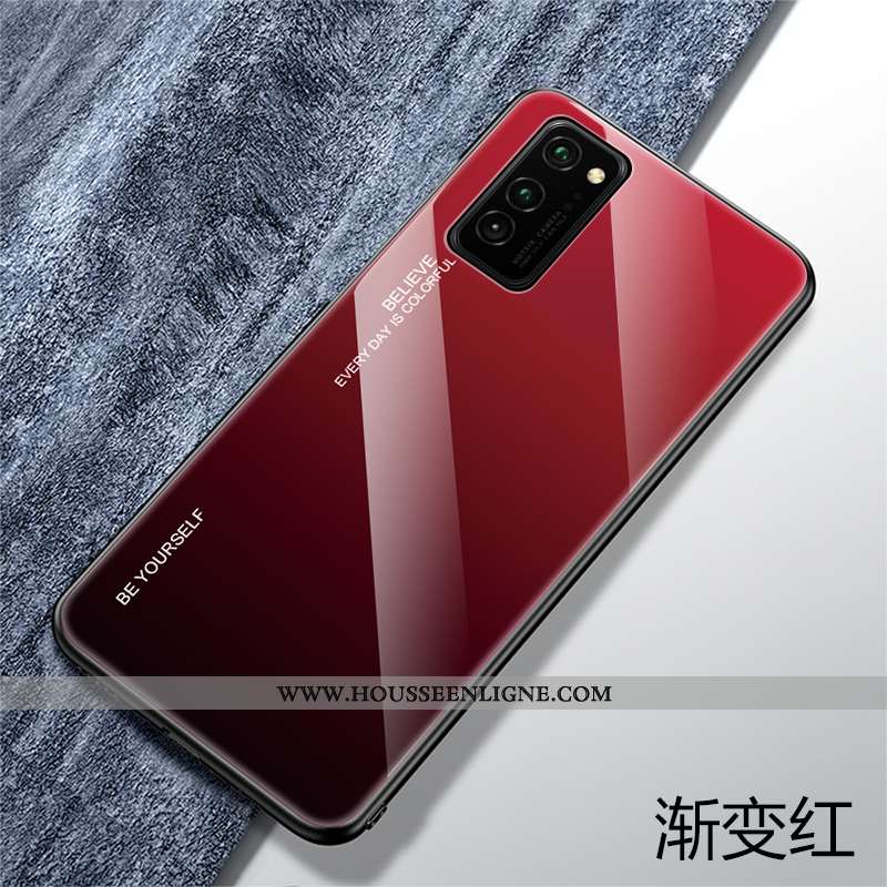 Étui Honor View30 Personnalité Créatif Coque Dégradé Net Rouge Protection Silicone Bleu Foncé