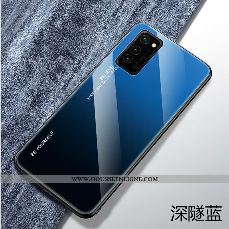 Étui Honor View30 Personnalité Créatif Coque Dégradé Net Rouge Protection Silicone Bleu Foncé