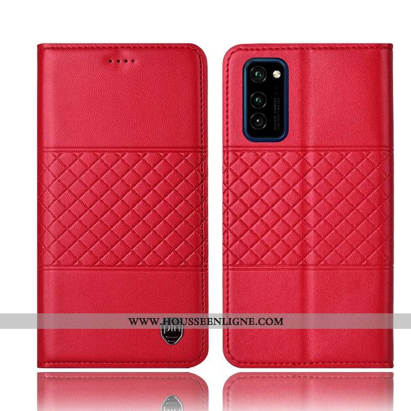 Étui Honor View30 Pro Cuir Véritable Protection Tout Compris Housse Téléphone Portable Coque Marron