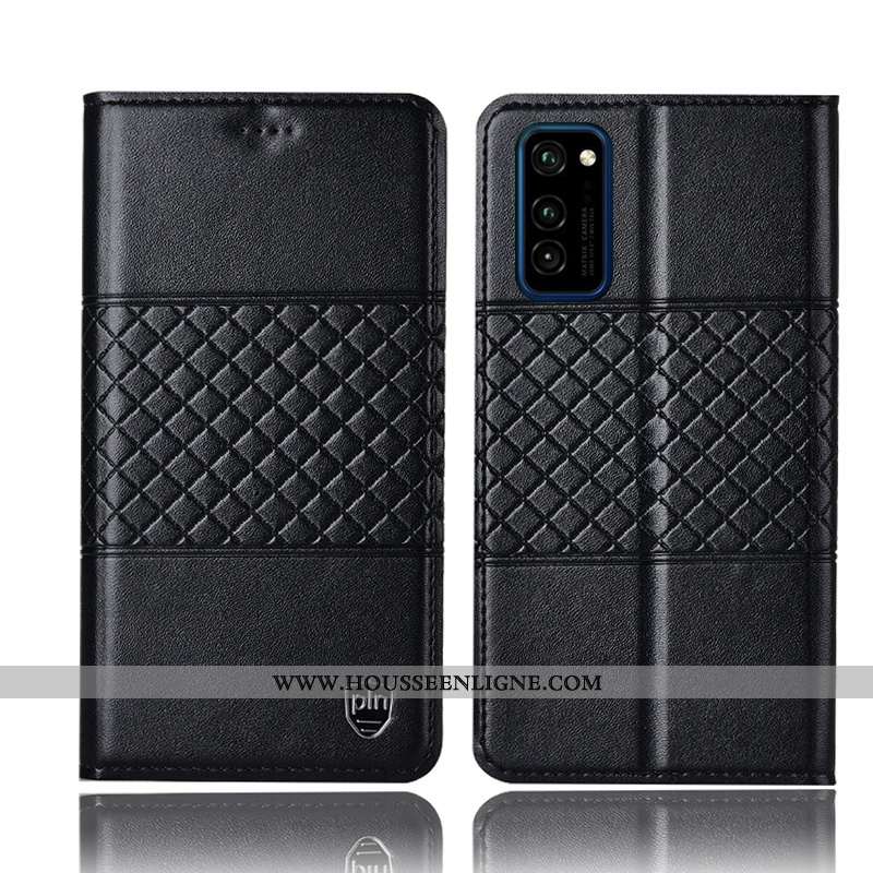 Étui Honor View30 Pro Cuir Véritable Protection Tout Compris Housse Téléphone Portable Coque Marron