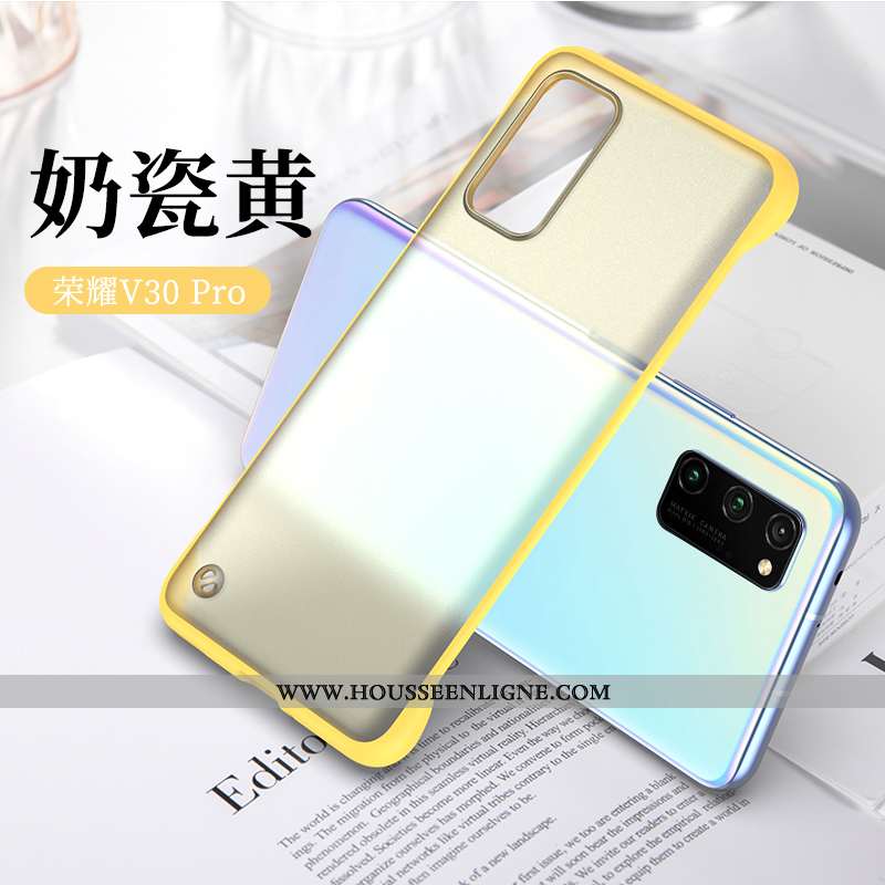 Étui Honor View30 Pro Délavé En Daim Ornements Suspendus Net Rouge Ultra Coque Téléphone Portable Mo