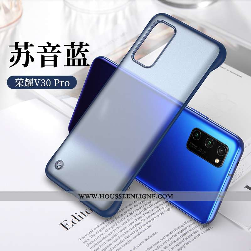 Étui Honor View30 Pro Délavé En Daim Ornements Suspendus Net Rouge Ultra Coque Téléphone Portable Mo