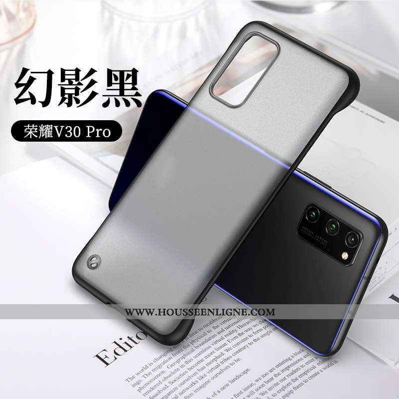 Étui Honor View30 Pro Délavé En Daim Ornements Suspendus Net Rouge Ultra Coque Téléphone Portable Mo