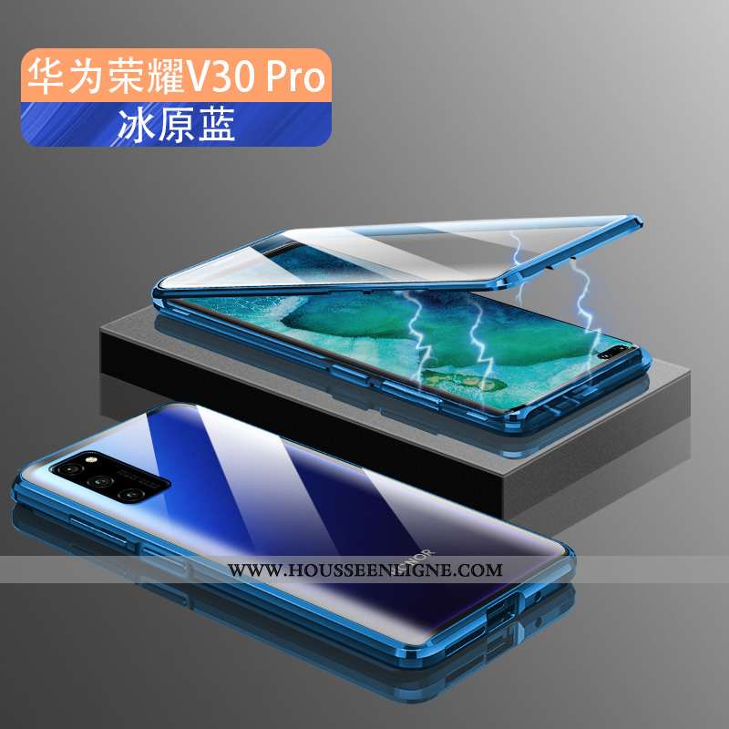 Étui Honor View30 Pro Personnalité Créatif Nouveau Transparent Tout Compris Rouge Verre