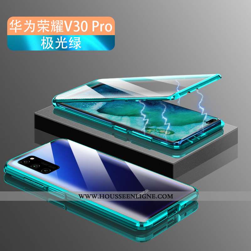 Étui Honor View30 Pro Personnalité Créatif Nouveau Transparent Tout Compris Rouge Verre