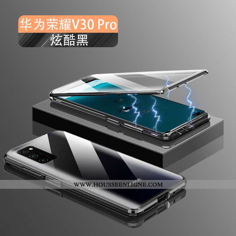 Étui Honor View30 Pro Personnalité Créatif Nouveau Transparent Tout Compris Rouge Verre