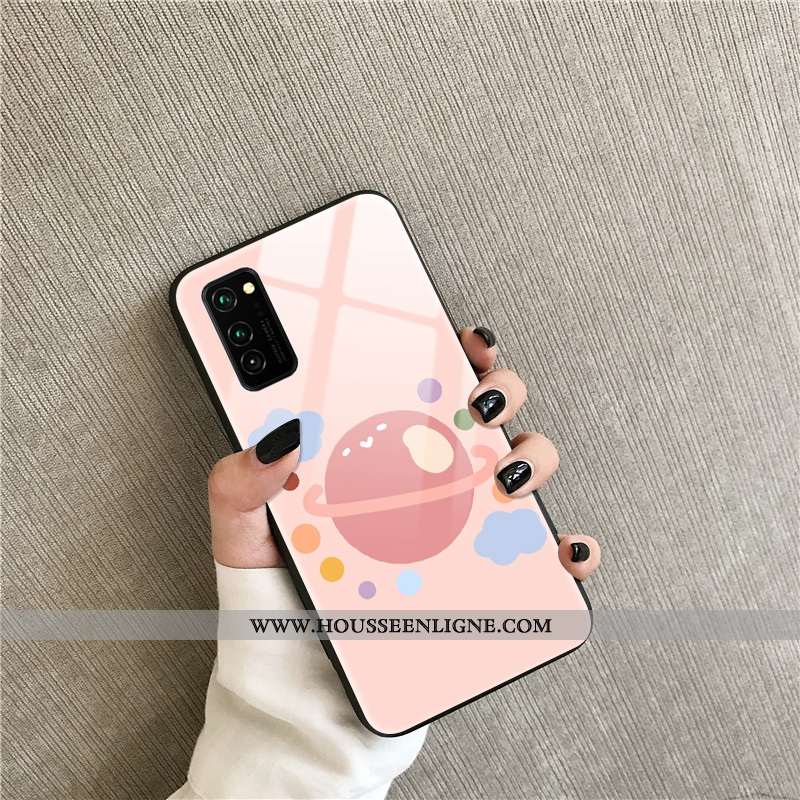 Étui Honor View30 Pro Protection Verre Rouge Fraise Téléphone Portable Net Rouge