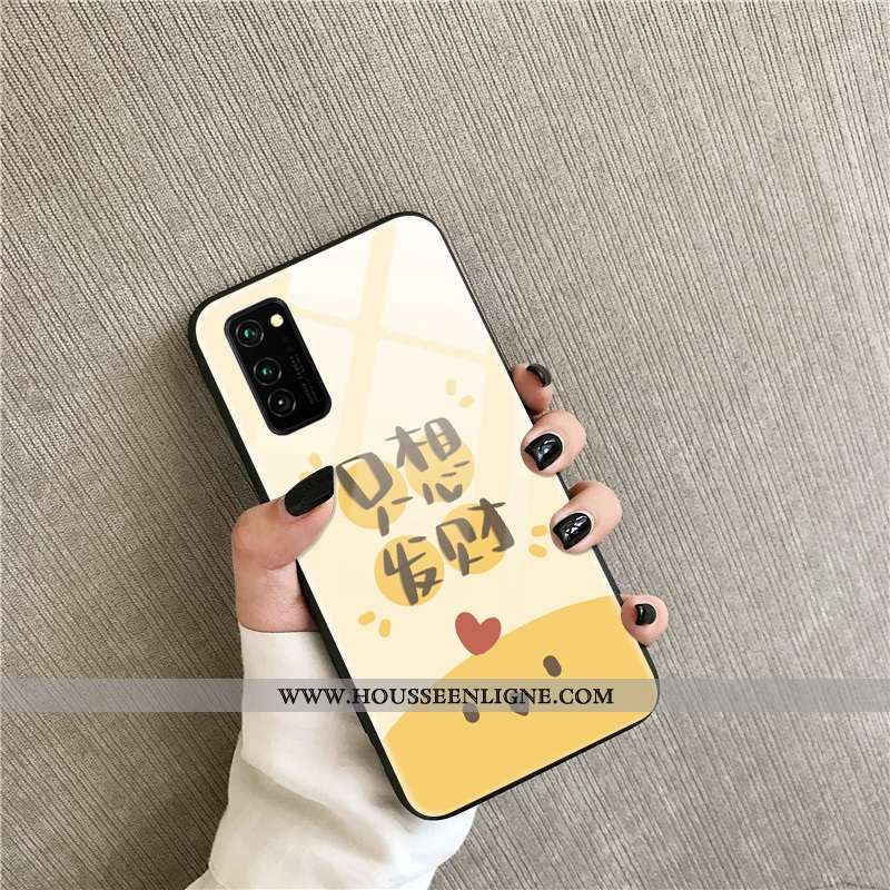 Étui Honor View30 Pro Protection Verre Rouge Fraise Téléphone Portable Net Rouge