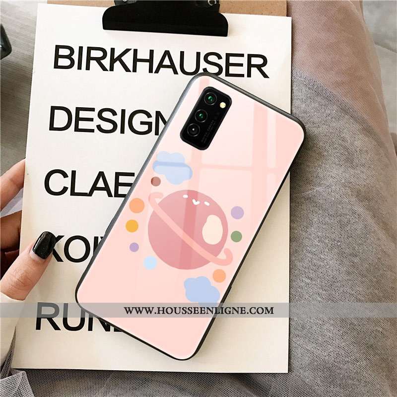 Étui Honor View30 Pro Protection Verre Rouge Fraise Téléphone Portable Net Rouge