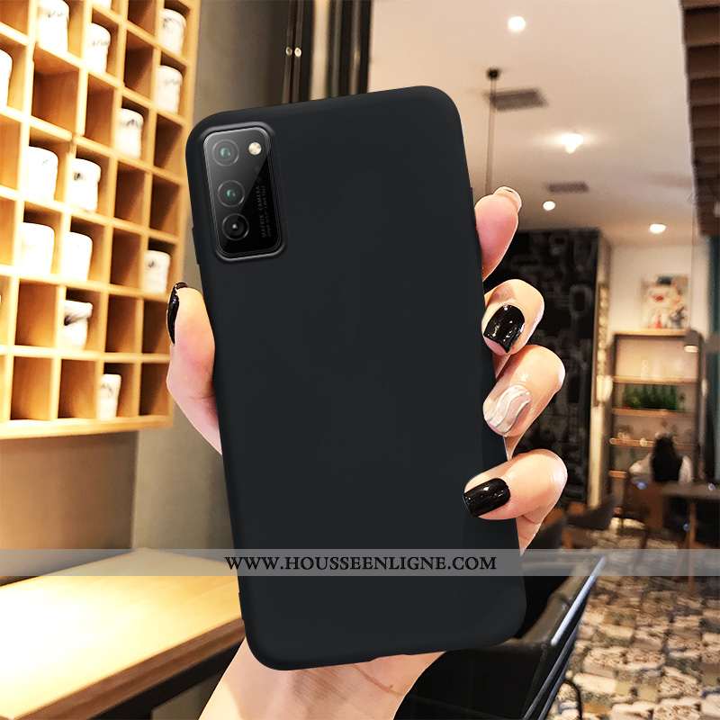 Étui Honor View30 Protection Délavé En Daim Incassable Simple Noir Coque Fluide Doux