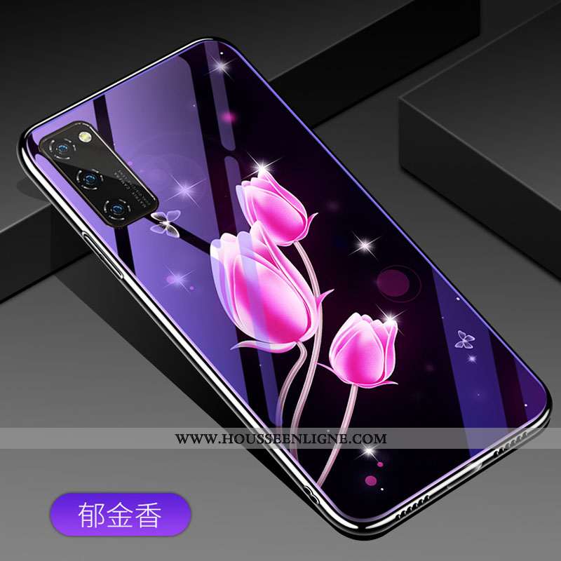Étui Honor View30 Protection Verre Style Chinois Tendance Personnalité Silicone Bleu