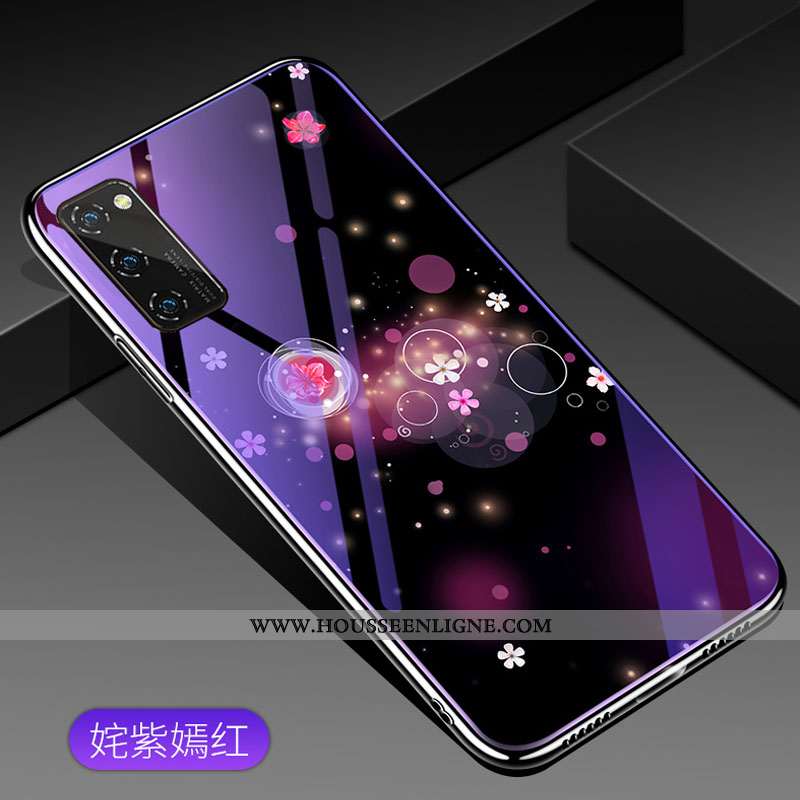 Étui Honor View30 Protection Verre Style Chinois Tendance Personnalité Silicone Bleu