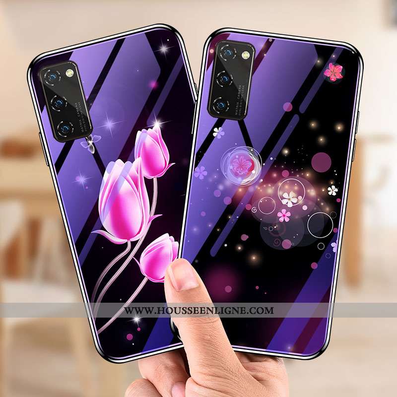 Étui Honor View30 Protection Verre Style Chinois Tendance Personnalité Silicone Bleu