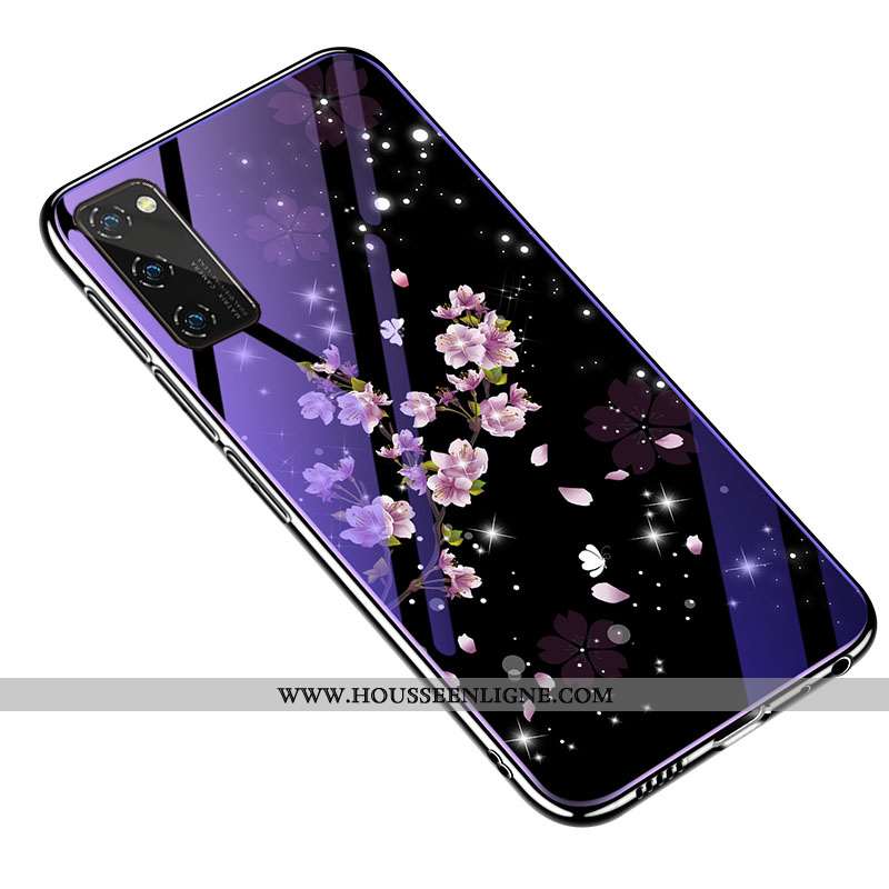 Étui Honor View30 Protection Verre Style Chinois Tendance Personnalité Silicone Bleu