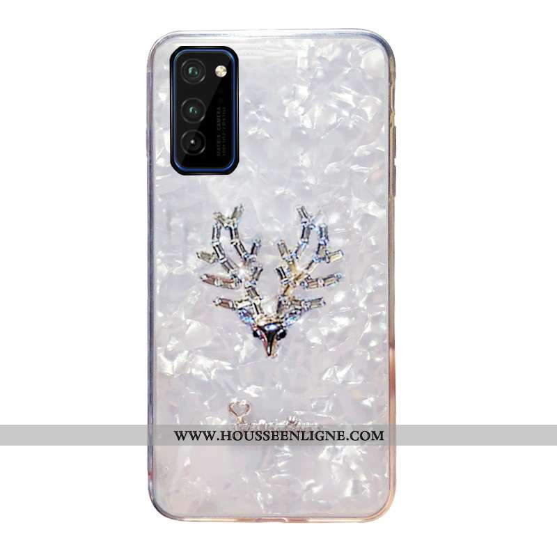 Étui Honor View30 Strass Ornements Suspendus Personnalité Coque Coloré Elk Blanche