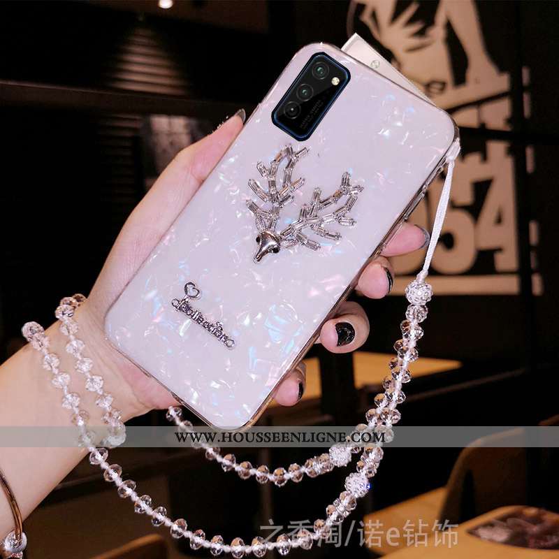 Étui Honor View30 Strass Ornements Suspendus Personnalité Coque Coloré Elk Blanche