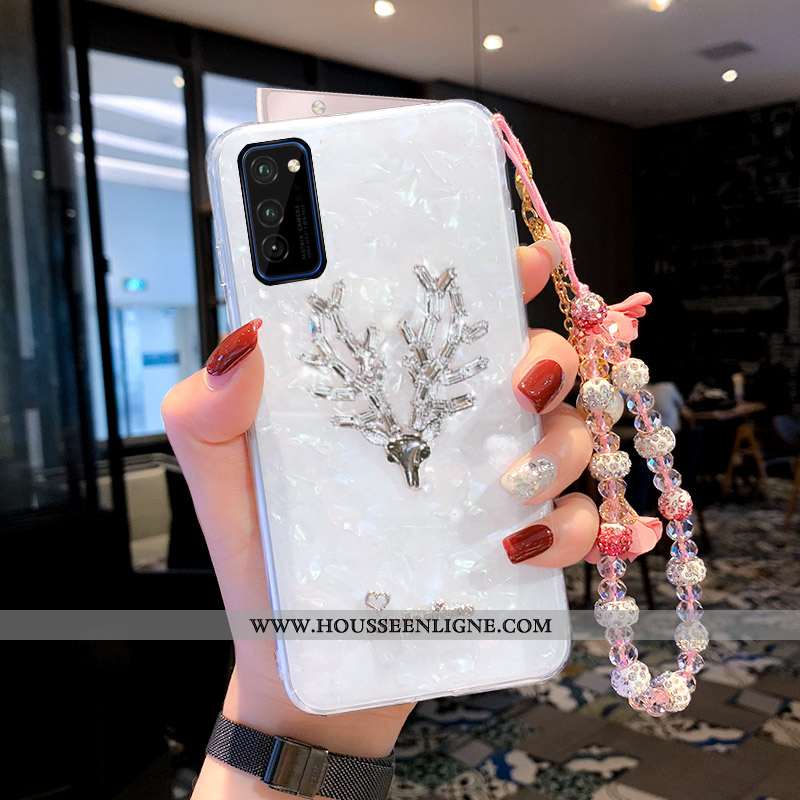 Étui Honor View30 Strass Ornements Suspendus Personnalité Coque Coloré Elk Blanche