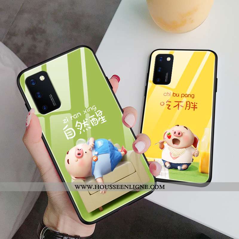 Étui Honor View30 Tendance Légère Nouveau Téléphone Portable Dessin Animé Jaune Charmant