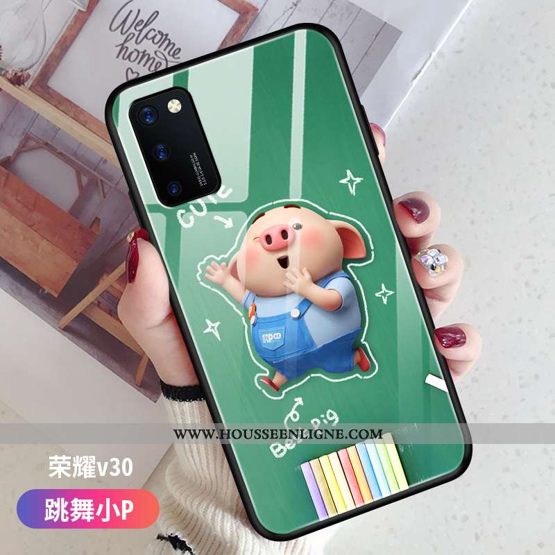 Étui Honor View30 Tendance Légère Nouveau Téléphone Portable Dessin Animé Jaune Charmant