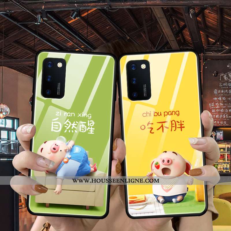 Étui Honor View30 Tendance Légère Nouveau Téléphone Portable Dessin Animé Jaune Charmant