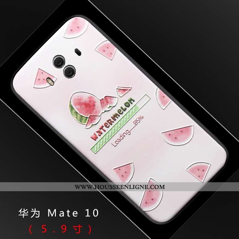 Étui Huawei Mate 10 Délavé En Daim Personnalité Dimensionnel Protection Légère Téléphone Portable Ch