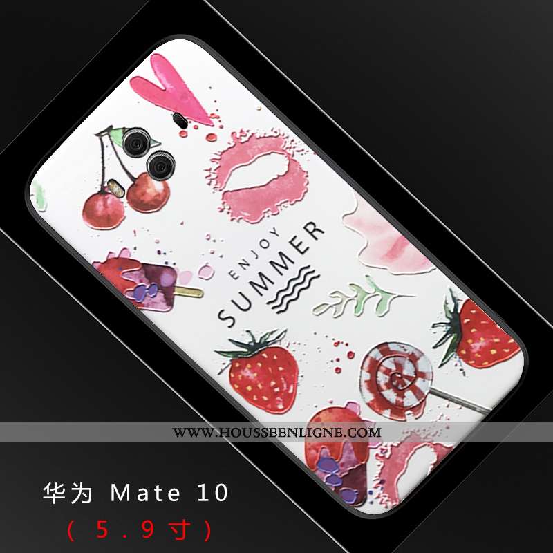 Étui Huawei Mate 10 Délavé En Daim Personnalité Dimensionnel Protection Légère Téléphone Portable Ch