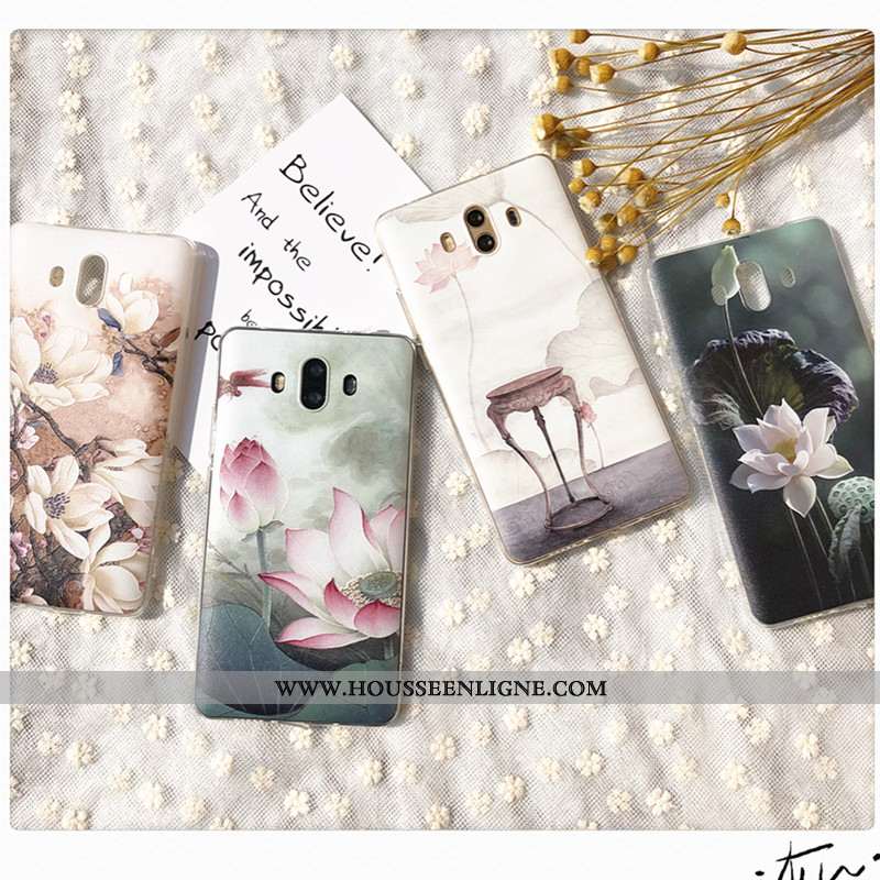 Étui Huawei Mate 10 Fluide Doux Protection Coque Ornements Suspendus Gaufrage Incassable Téléphone P