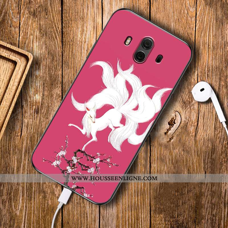 Étui Huawei Mate 10 Fluide Doux Silicone Personnalisé Tendance Rouge Téléphone Portable Rose