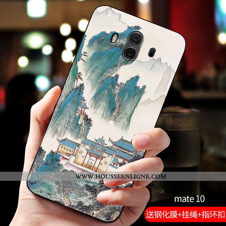 Étui Huawei Mate 10 Fluide Doux Silicone Personnalisé Tendance Rouge Téléphone Portable Rose