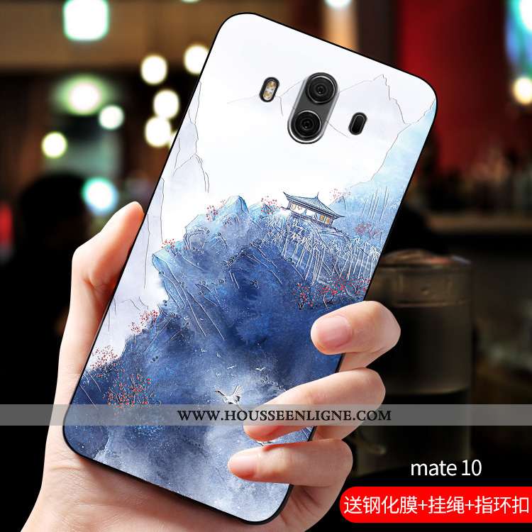 Étui Huawei Mate 10 Fluide Doux Silicone Personnalisé Tendance Rouge Téléphone Portable Rose