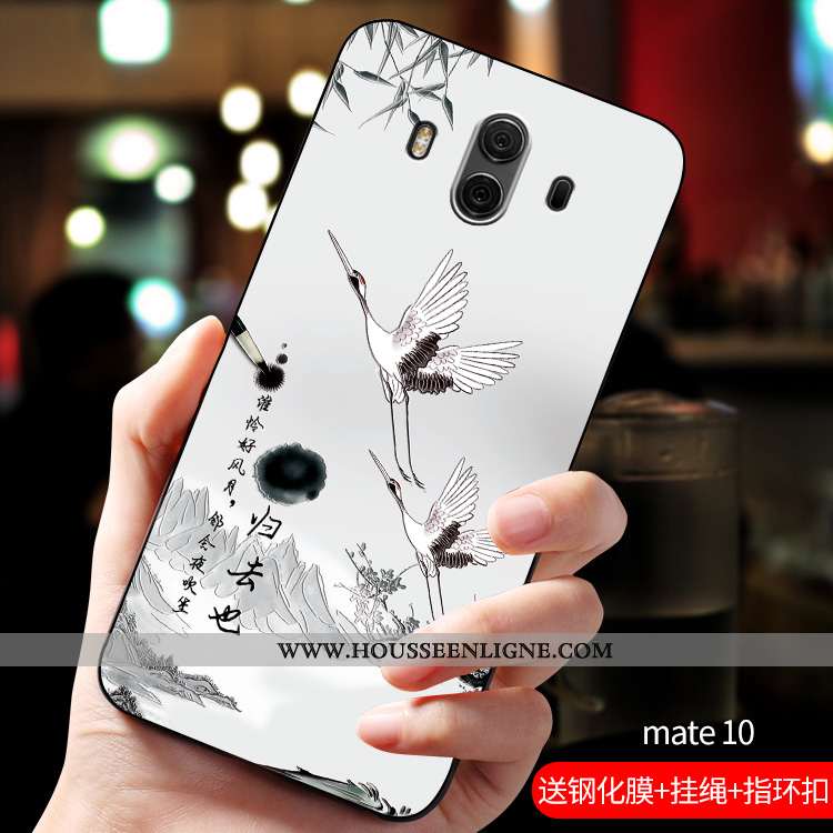 Étui Huawei Mate 10 Fluide Doux Silicone Personnalisé Tendance Rouge Téléphone Portable Rose