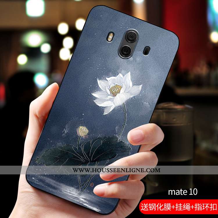 Étui Huawei Mate 10 Fluide Doux Silicone Personnalisé Tendance Rouge Téléphone Portable Rose