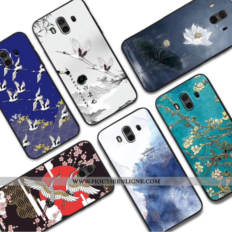 Étui Huawei Mate 10 Fluide Doux Silicone Personnalisé Tendance Rouge Téléphone Portable Rose
