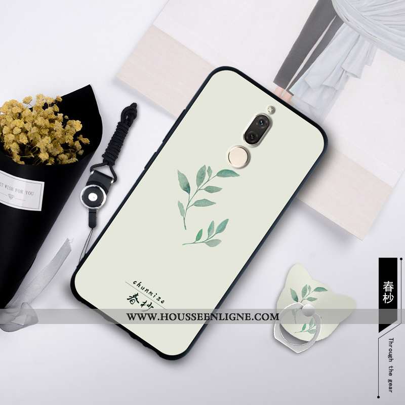 Étui Huawei Mate 10 Lite Fluide Doux Silicone Ornements Suspendus Coque Téléphone Portable Bleu