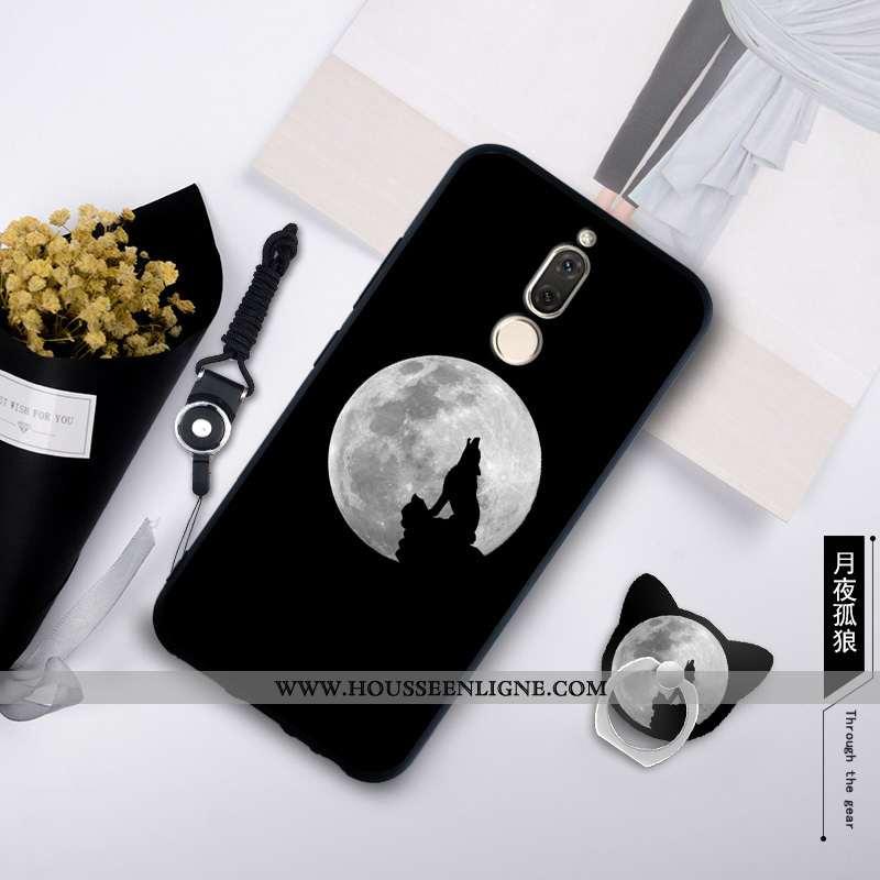 Étui Huawei Mate 10 Lite Fluide Doux Silicone Ornements Suspendus Coque Téléphone Portable Bleu