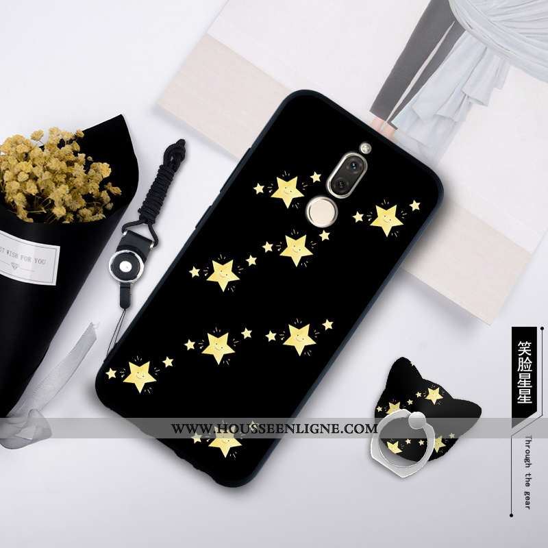 Étui Huawei Mate 10 Lite Fluide Doux Silicone Ornements Suspendus Coque Téléphone Portable Bleu