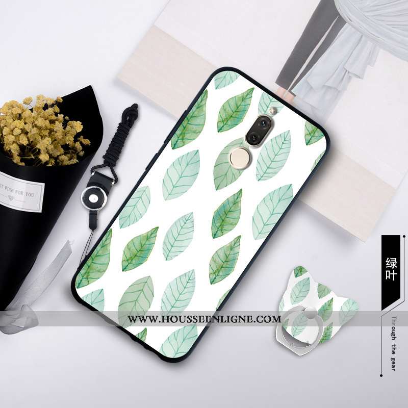 Étui Huawei Mate 10 Lite Fluide Doux Silicone Ornements Suspendus Coque Téléphone Portable Bleu
