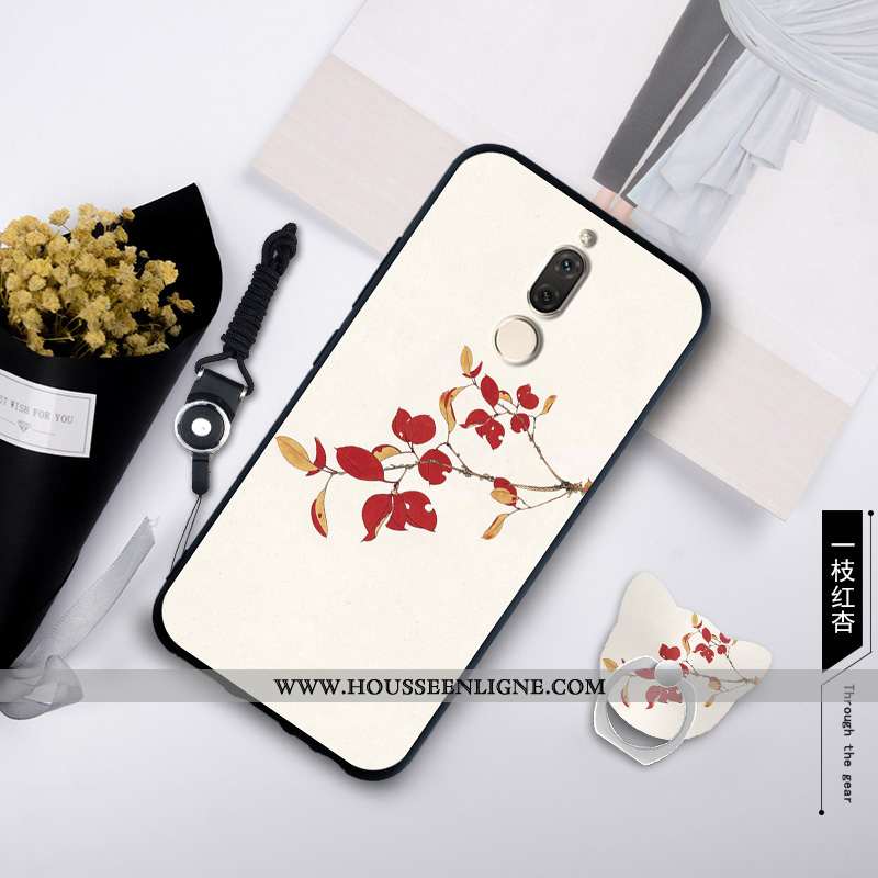 Étui Huawei Mate 10 Lite Fluide Doux Silicone Ornements Suspendus Coque Téléphone Portable Bleu