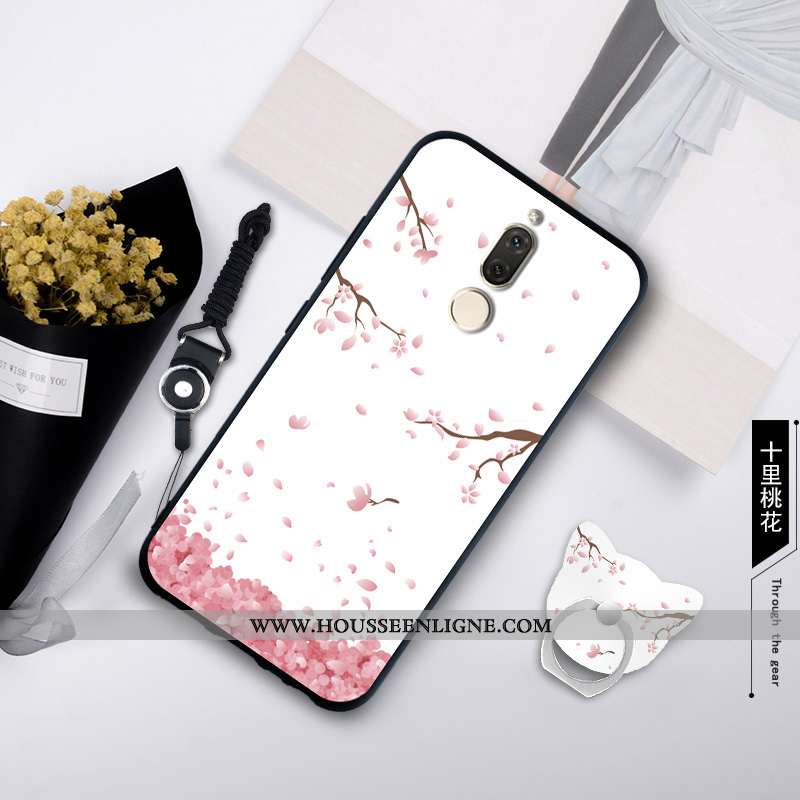 Étui Huawei Mate 10 Lite Fluide Doux Silicone Ornements Suspendus Coque Téléphone Portable Bleu