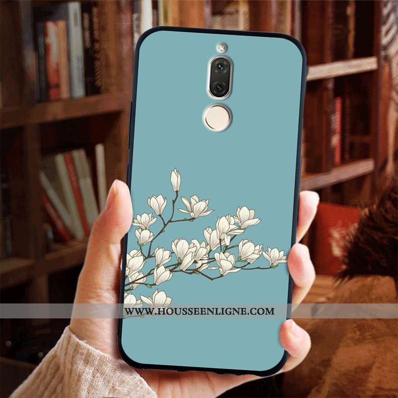 Étui Huawei Mate 10 Lite Fluide Doux Silicone Ornements Suspendus Coque Téléphone Portable Bleu